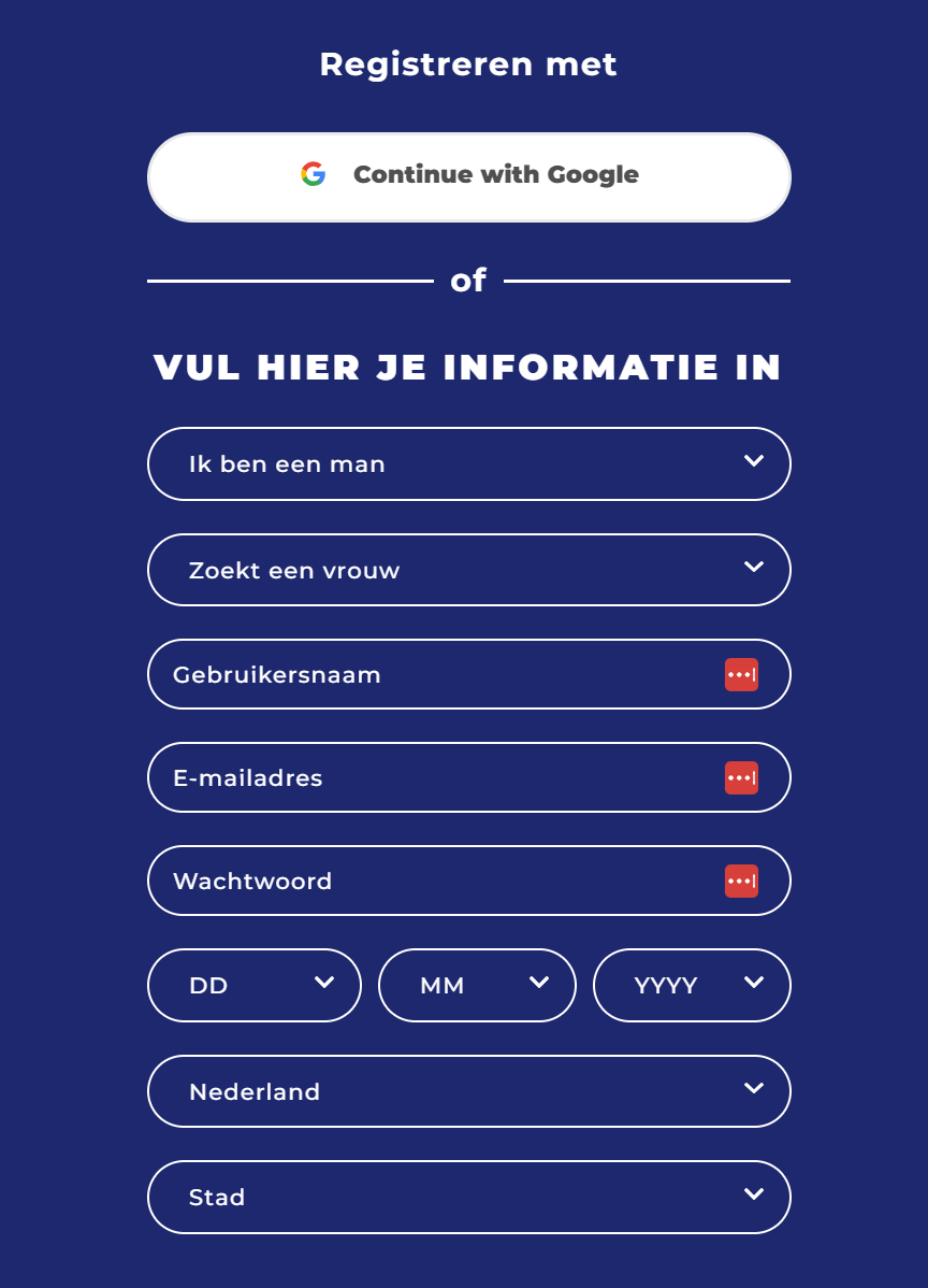 swipe next NL form