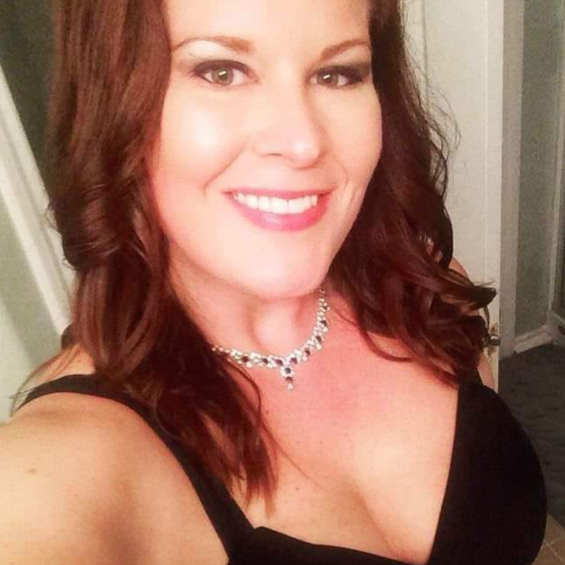 selfie of sexy brunette woman